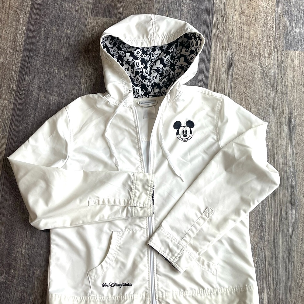 Mickey Mouse Disney Hooded Jacket with Mickey Mouse logo white girls L